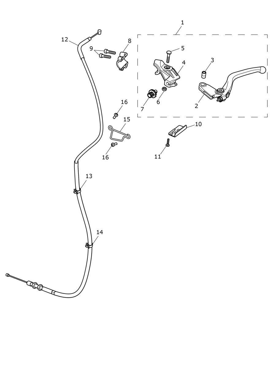 Clutch Controls exploded diagram