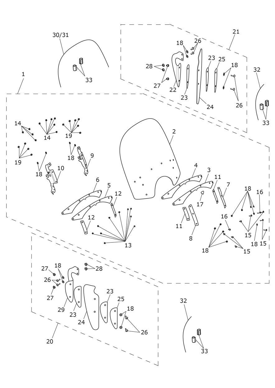 Screen exploded diagram