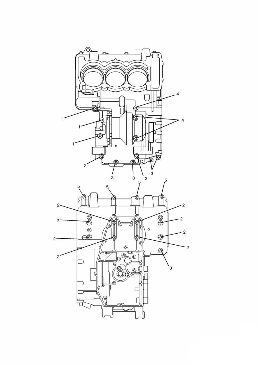 Crankcase Bolts exploded diagram