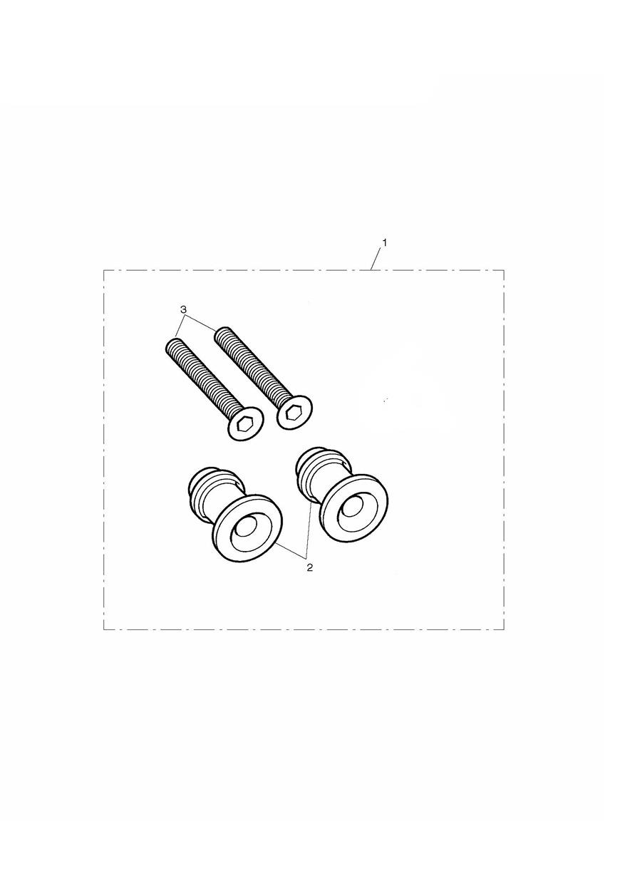 Anodised Paddock Stand Bobbins Kit, Silver exploded diagram