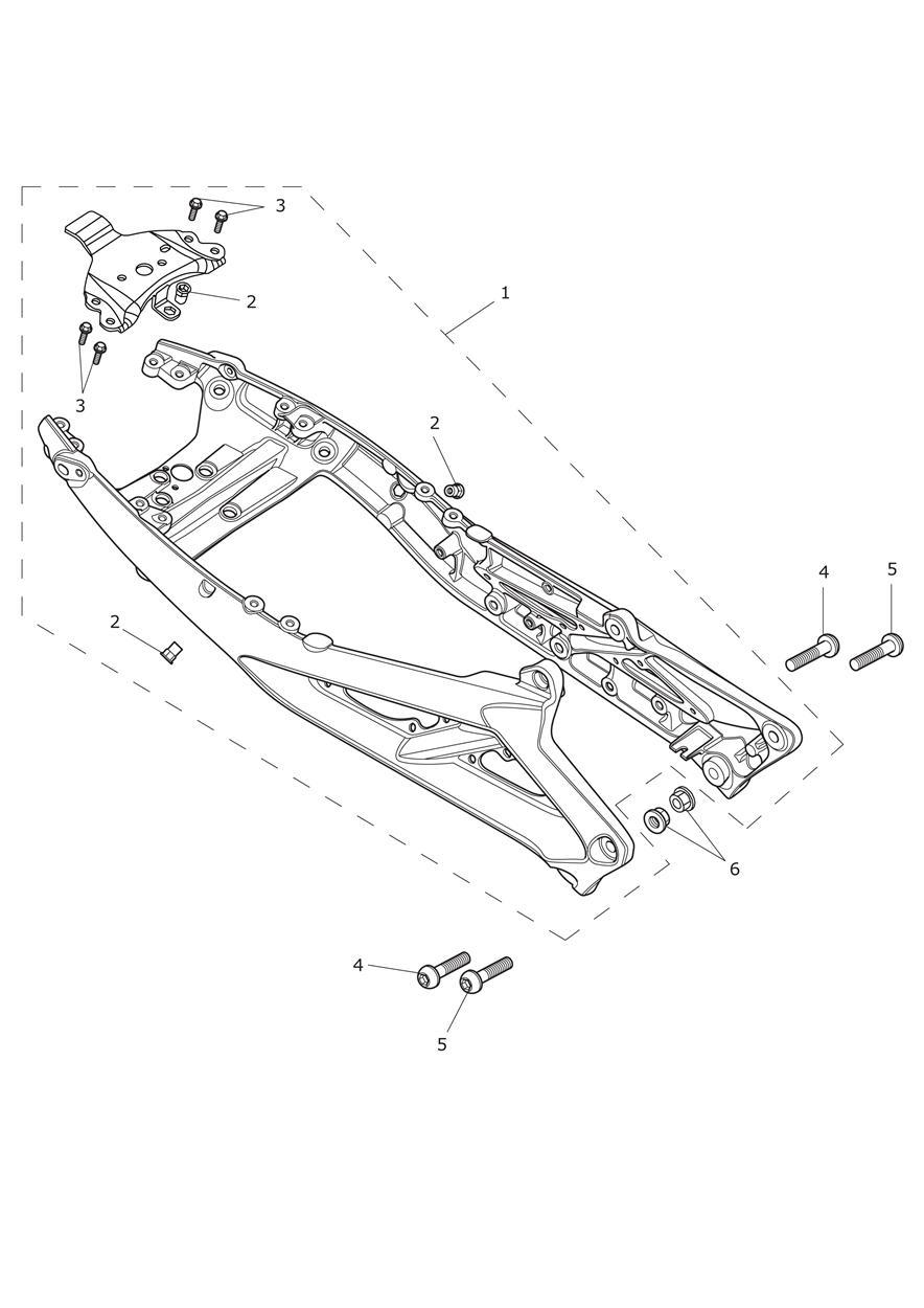 Rear Sub-Frame & Fittings exploded diagram