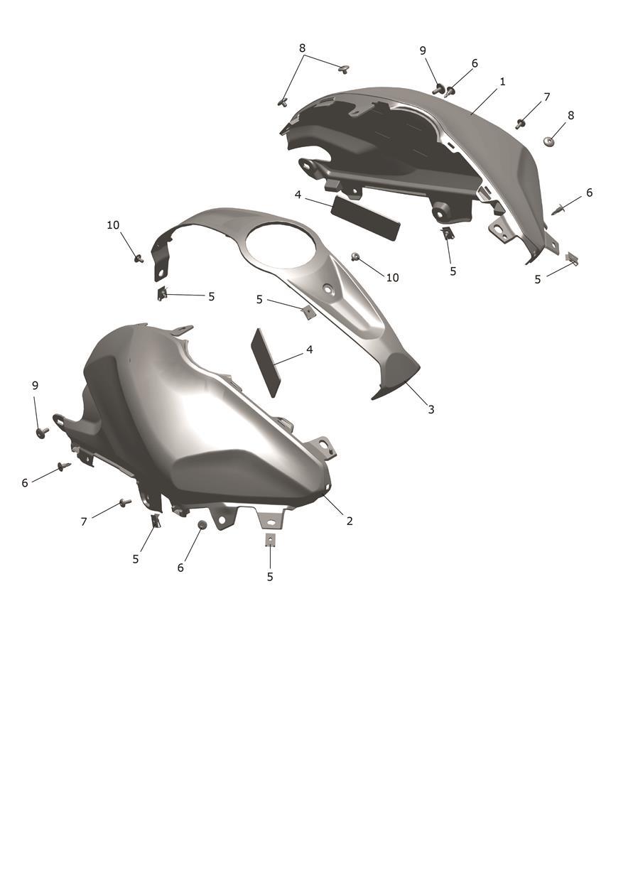 Fuel Tank Bodywork exploded diagram