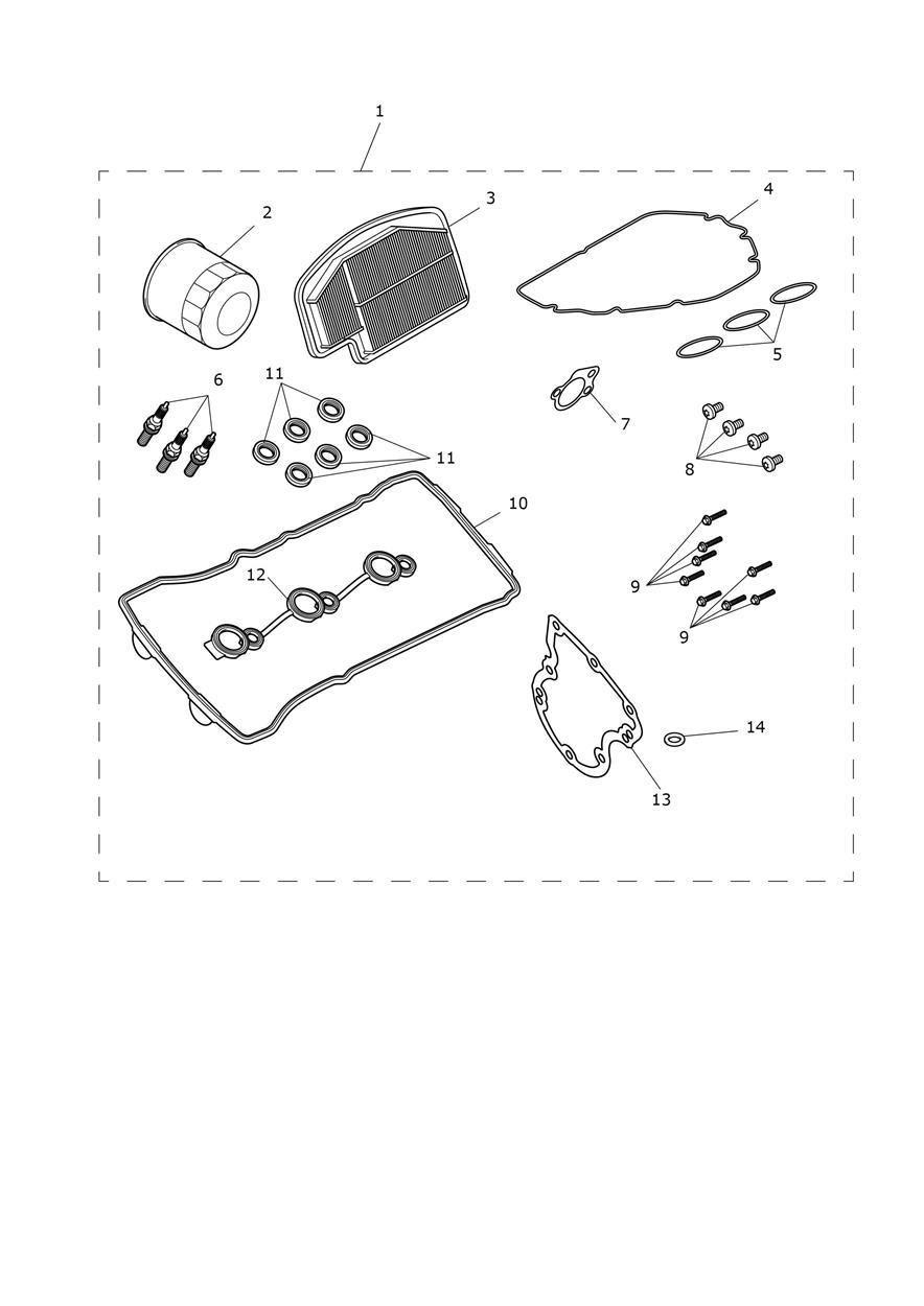 Engine Service Kit exploded diagram