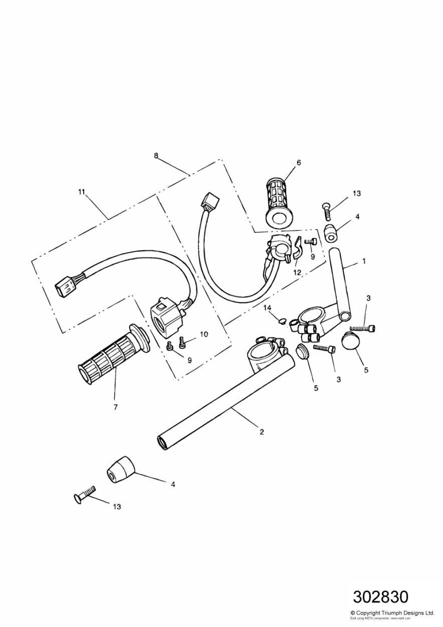 Handlebars and Switches exploded diagram