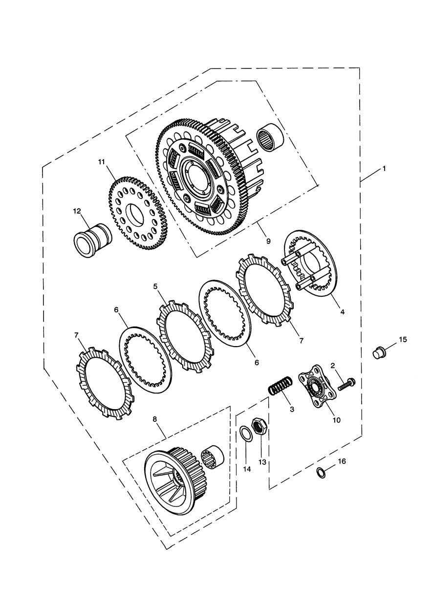 Clutch exploded diagram