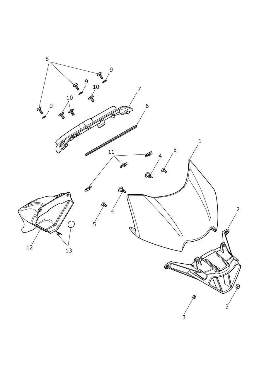 Flyscreen exploded diagram