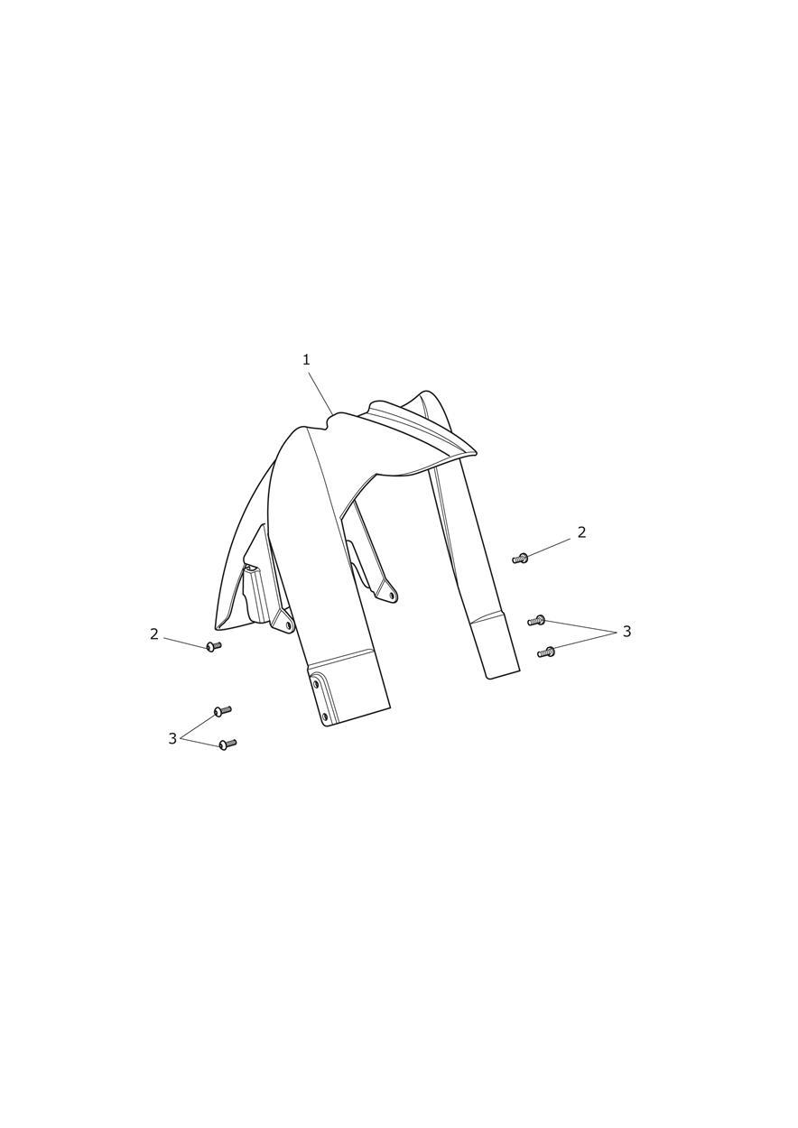 Front Mudguard exploded diagram