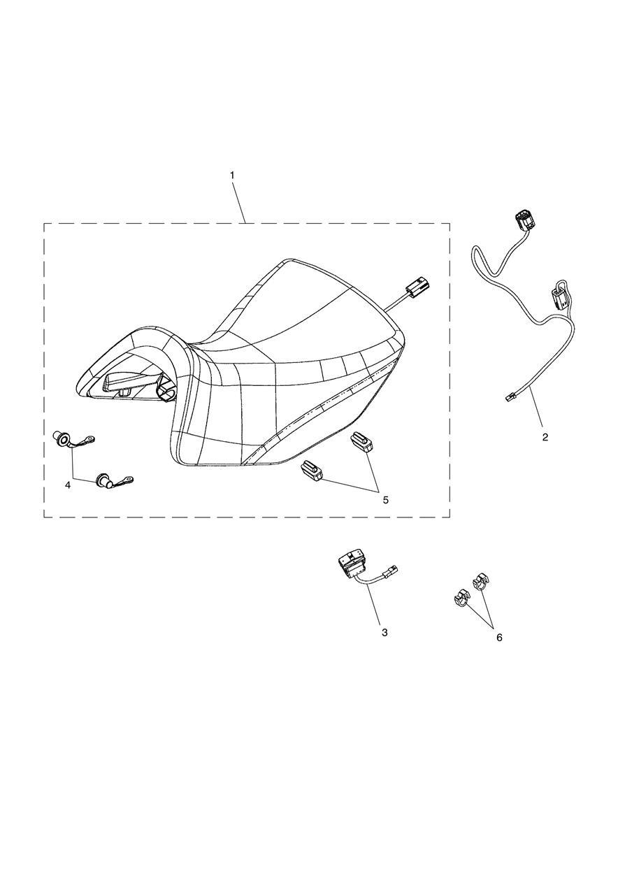 Heated Rider Seat exploded diagram