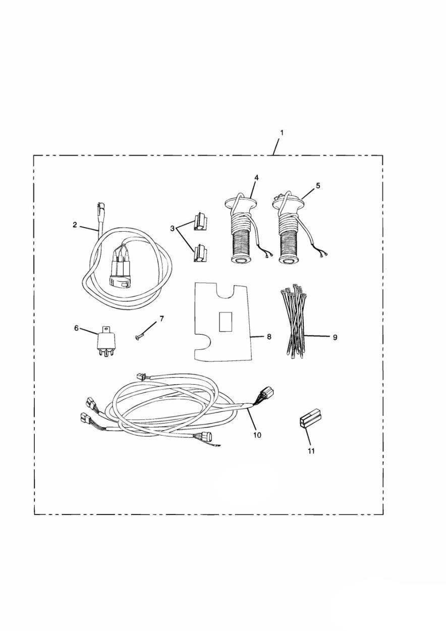 Heated Handlebar Grips (up to VIN 71698) exploded diagram