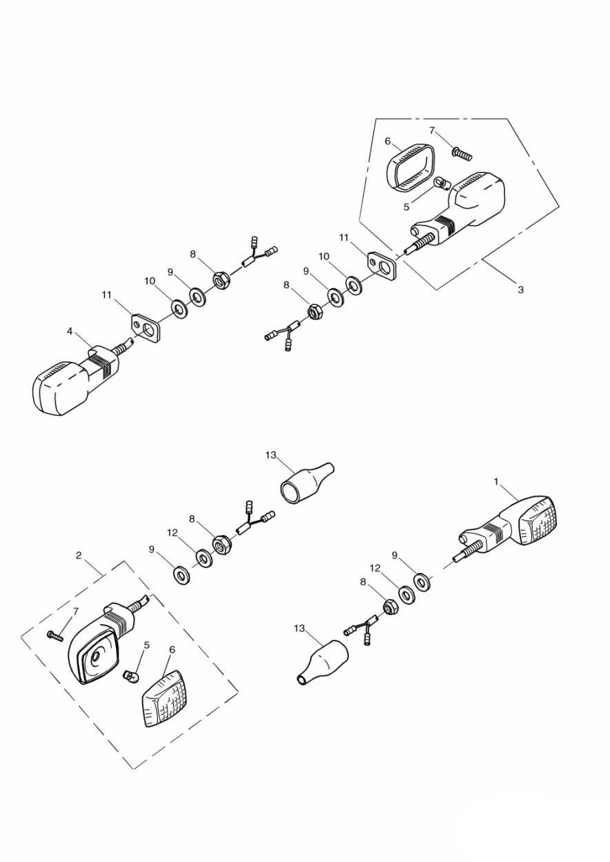 Indicators exploded diagram