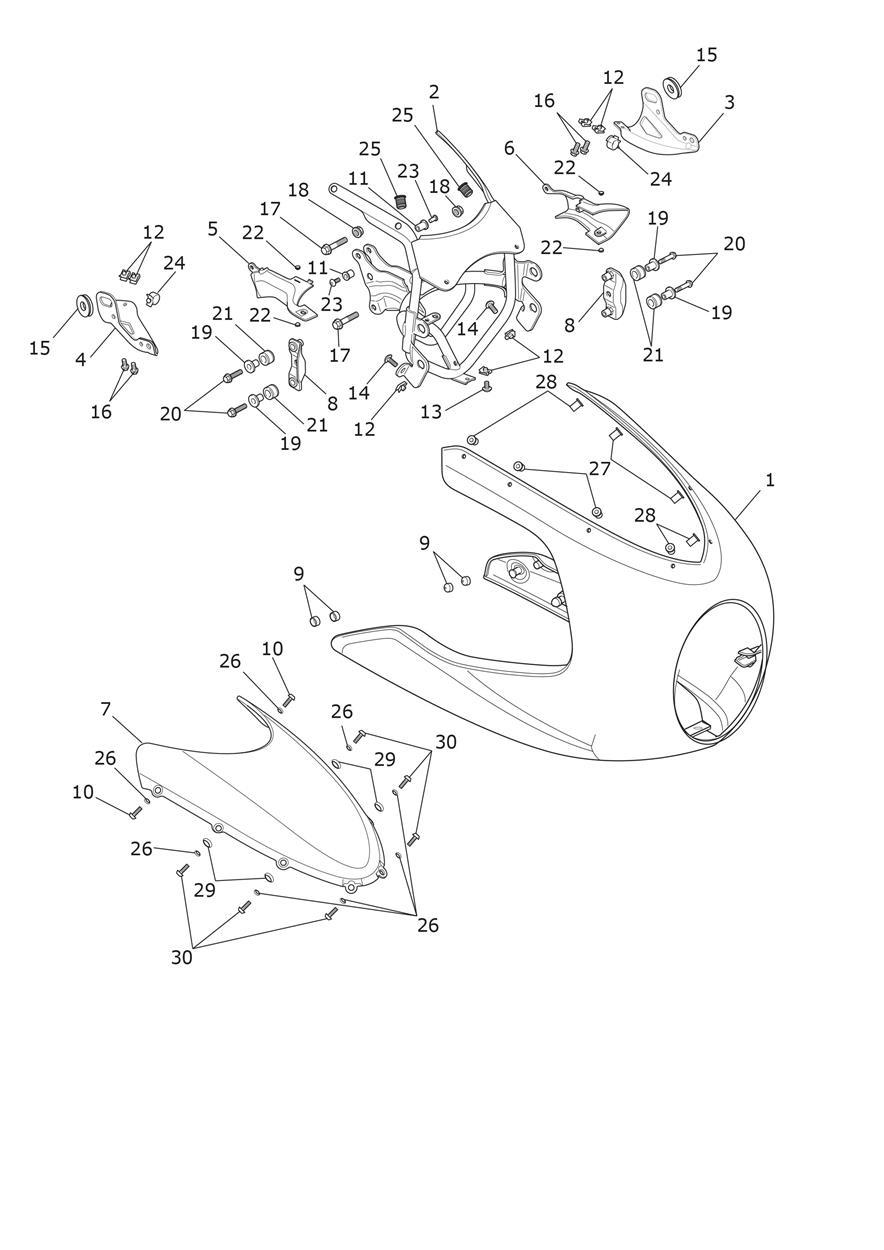 Cockpit exploded diagram