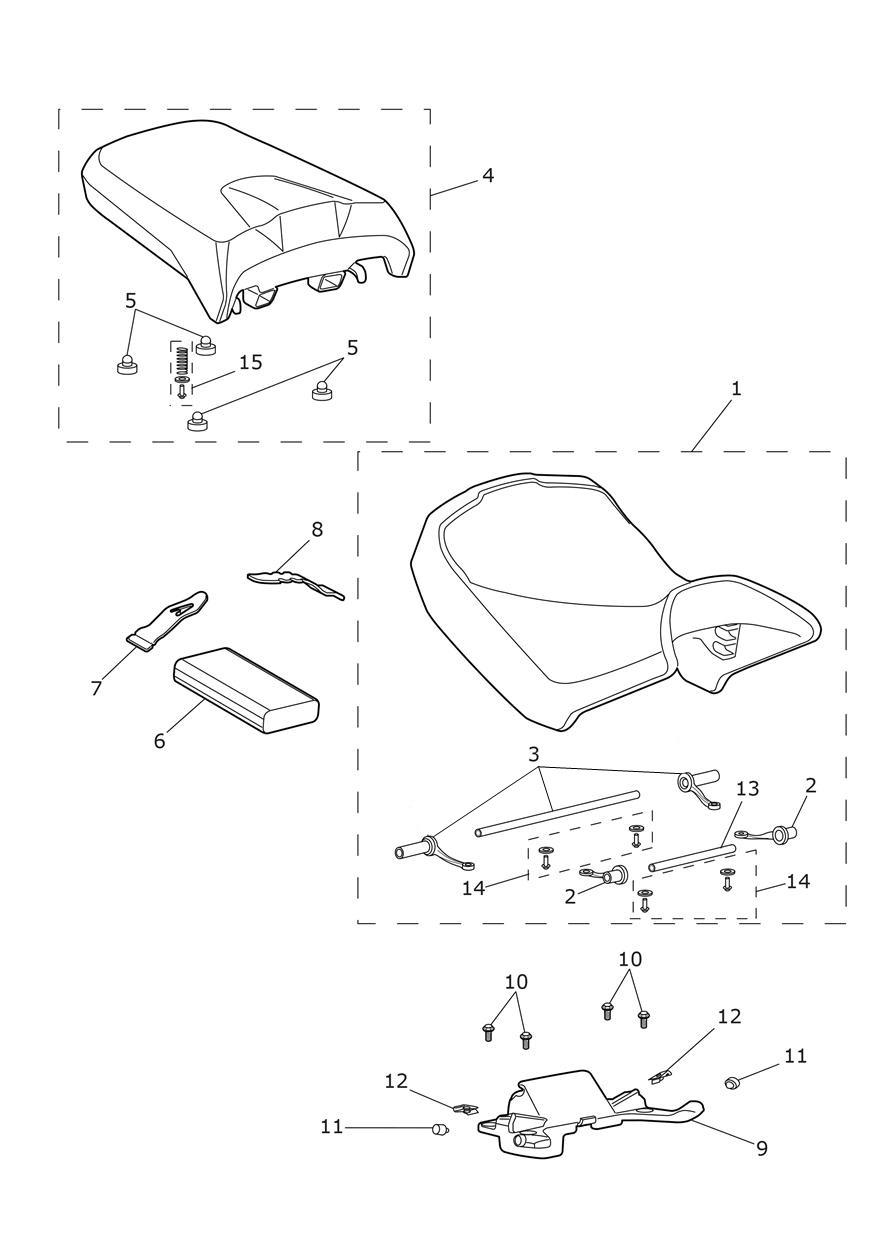 Seat exploded diagram