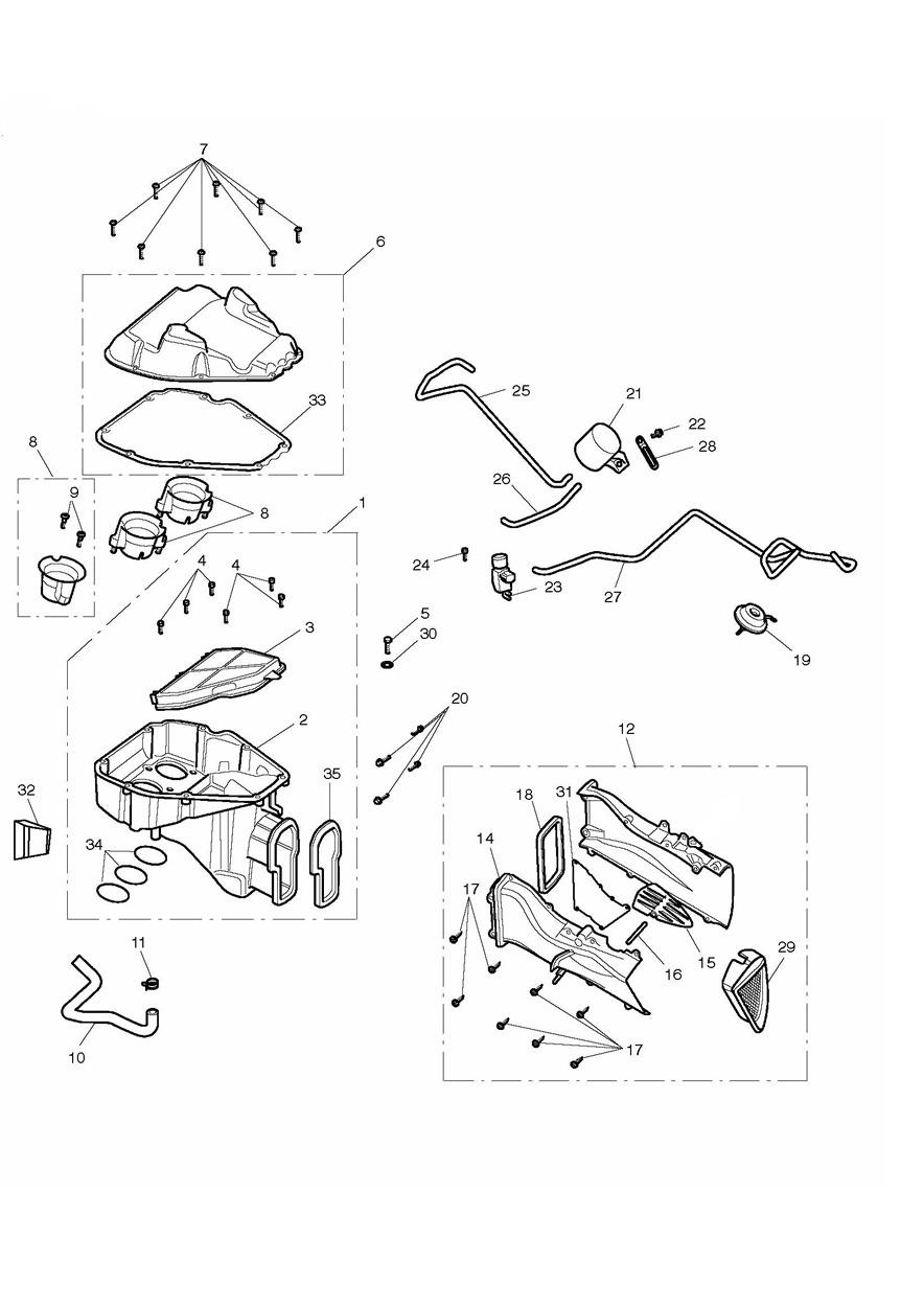 Airbox exploded diagram