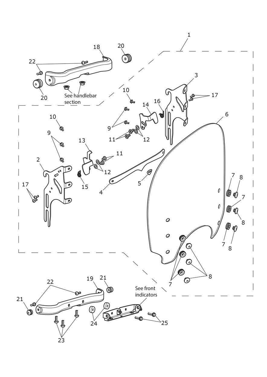 Screen - Special Edition Only exploded diagram
