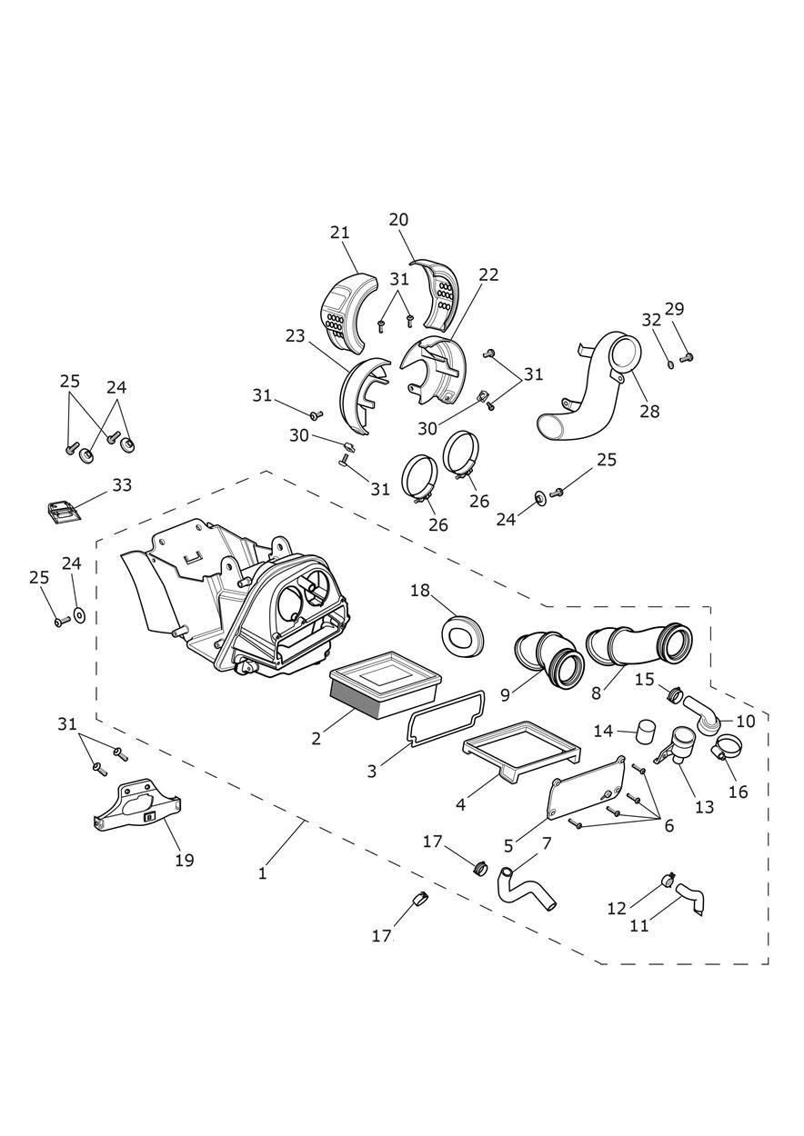 Airbox exploded diagram