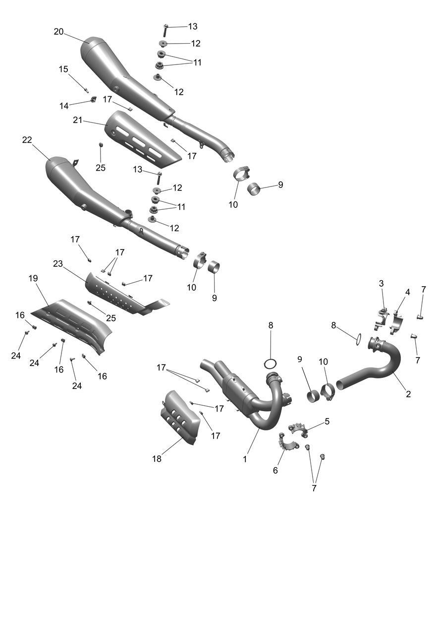 Exhaust System exploded diagram