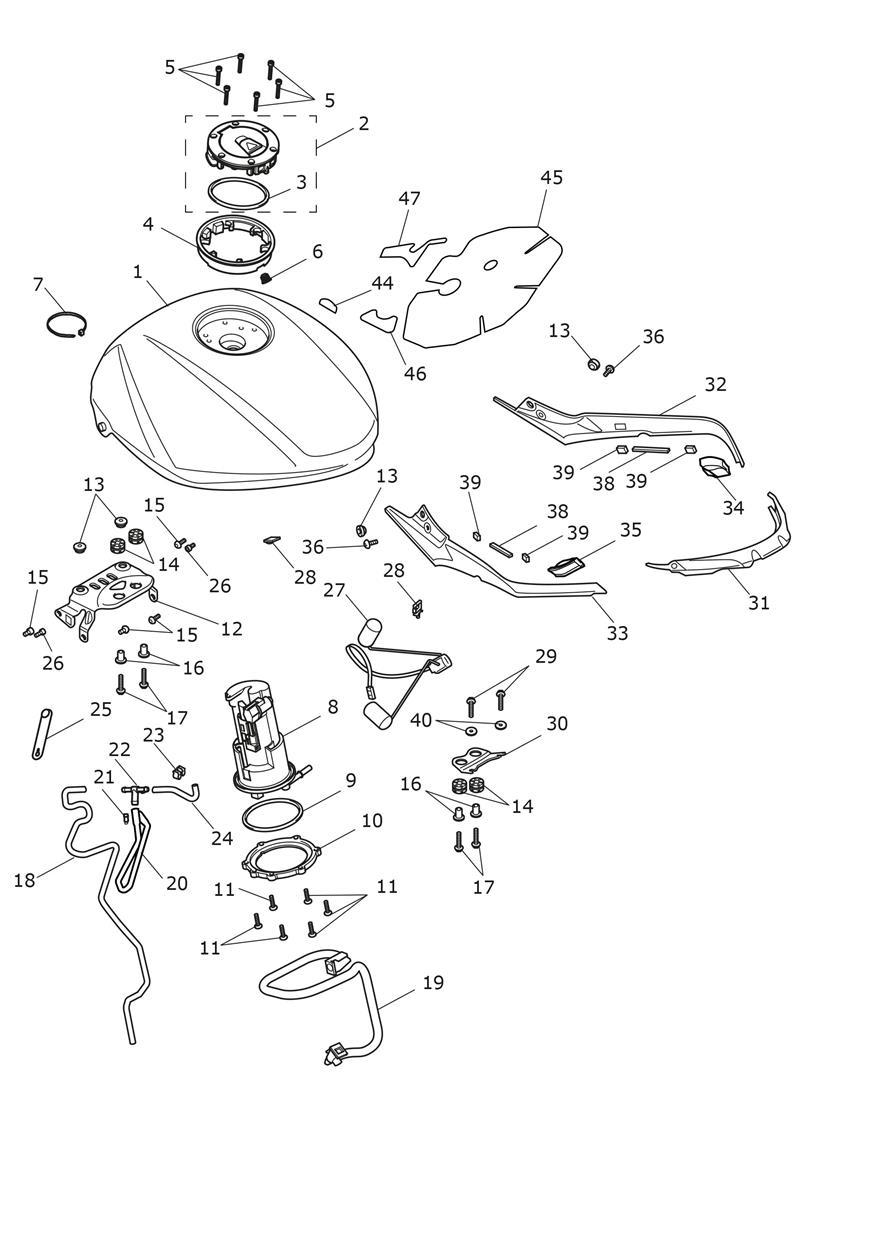 Fuel Tank Assembly exploded diagram