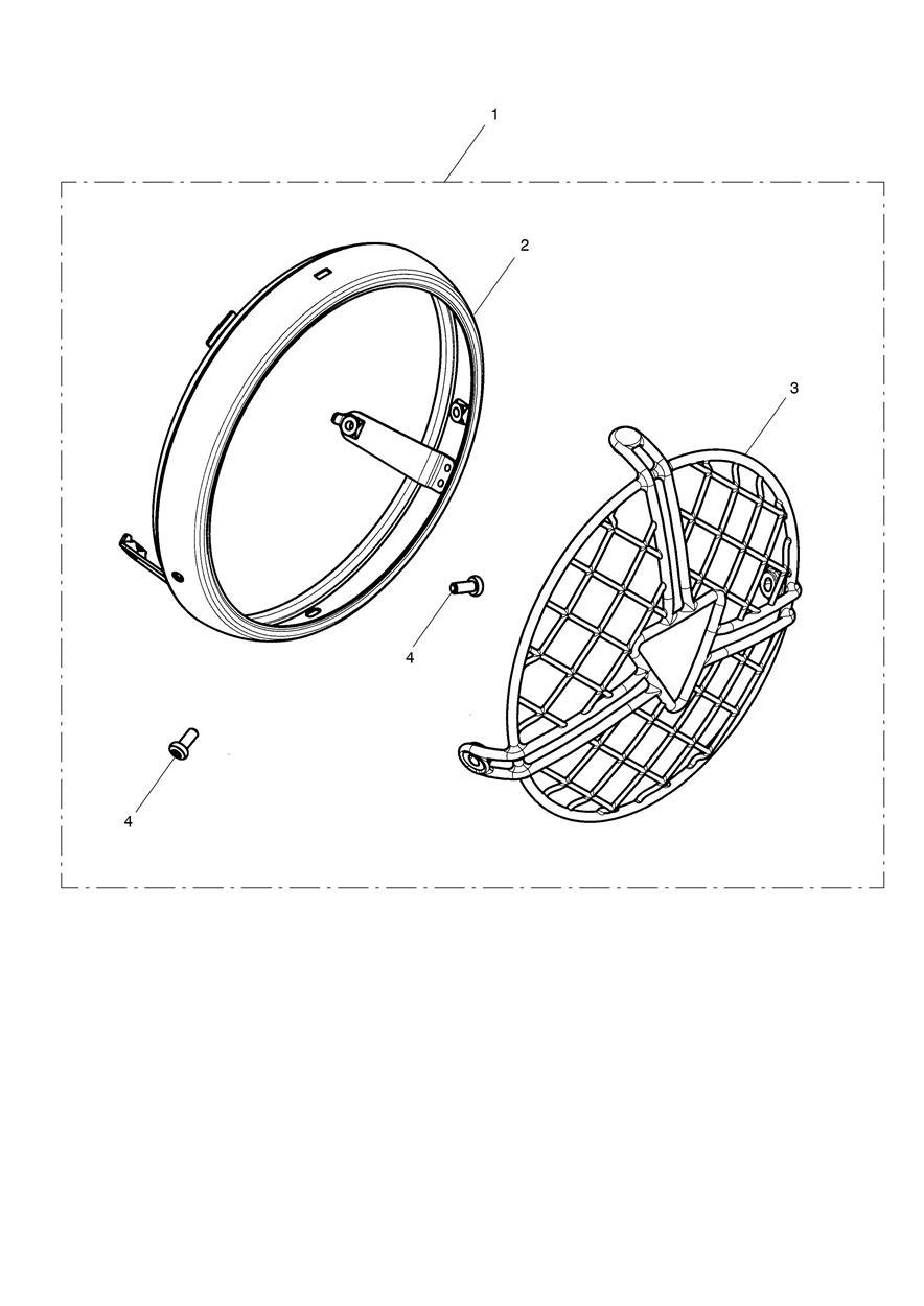 Grille & Bezel, Headlight exploded diagram