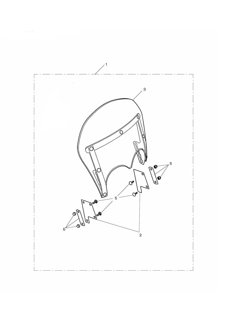 Roadster Screen Kit exploded diagram
