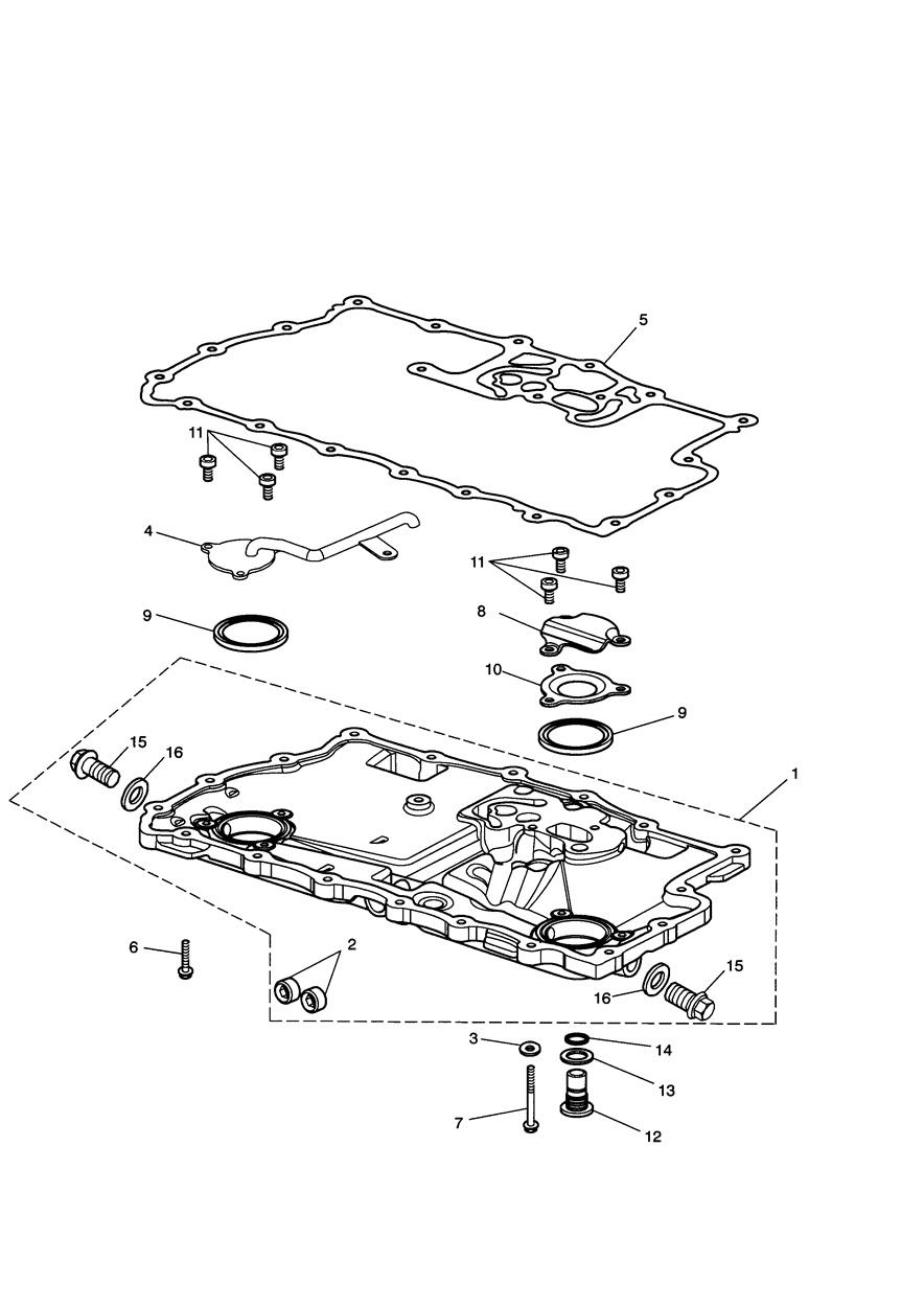 Sump & Fittings exploded diagram