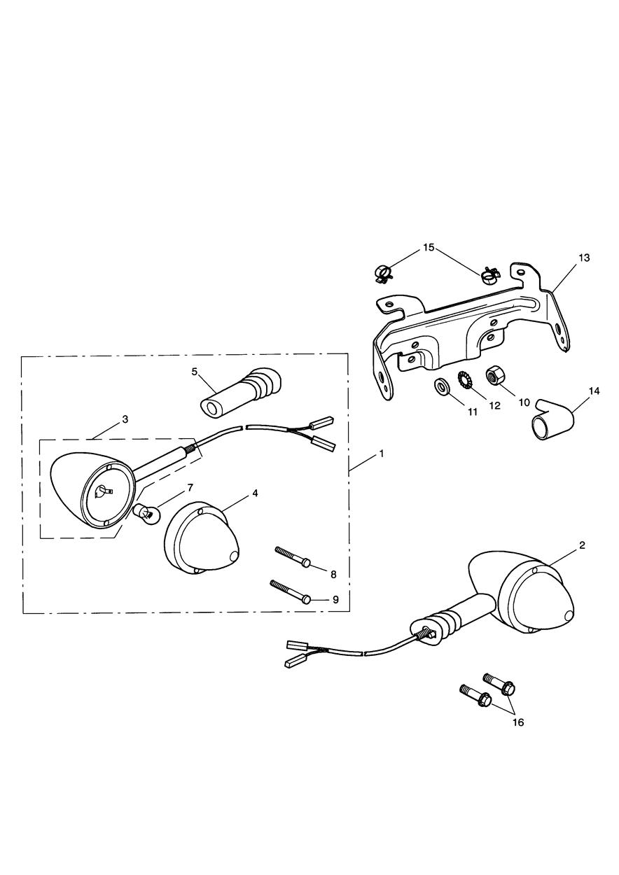 Front Indicators exploded diagram