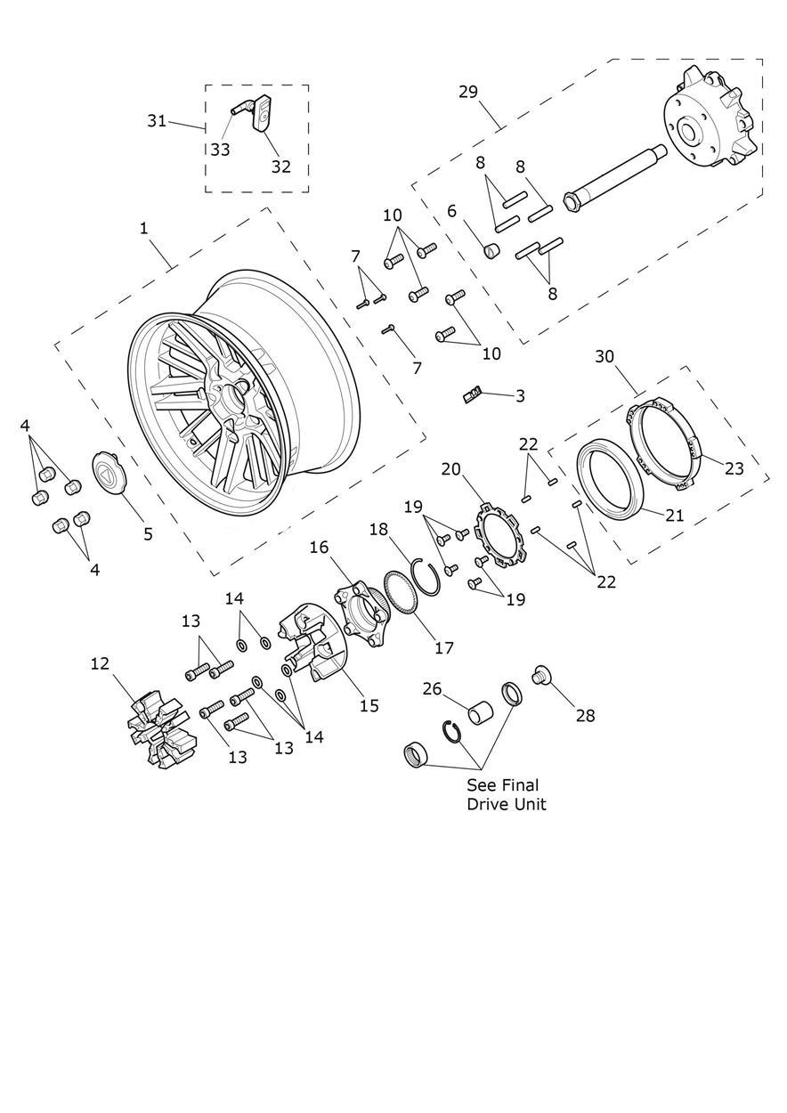 Rear Wheel exploded diagram