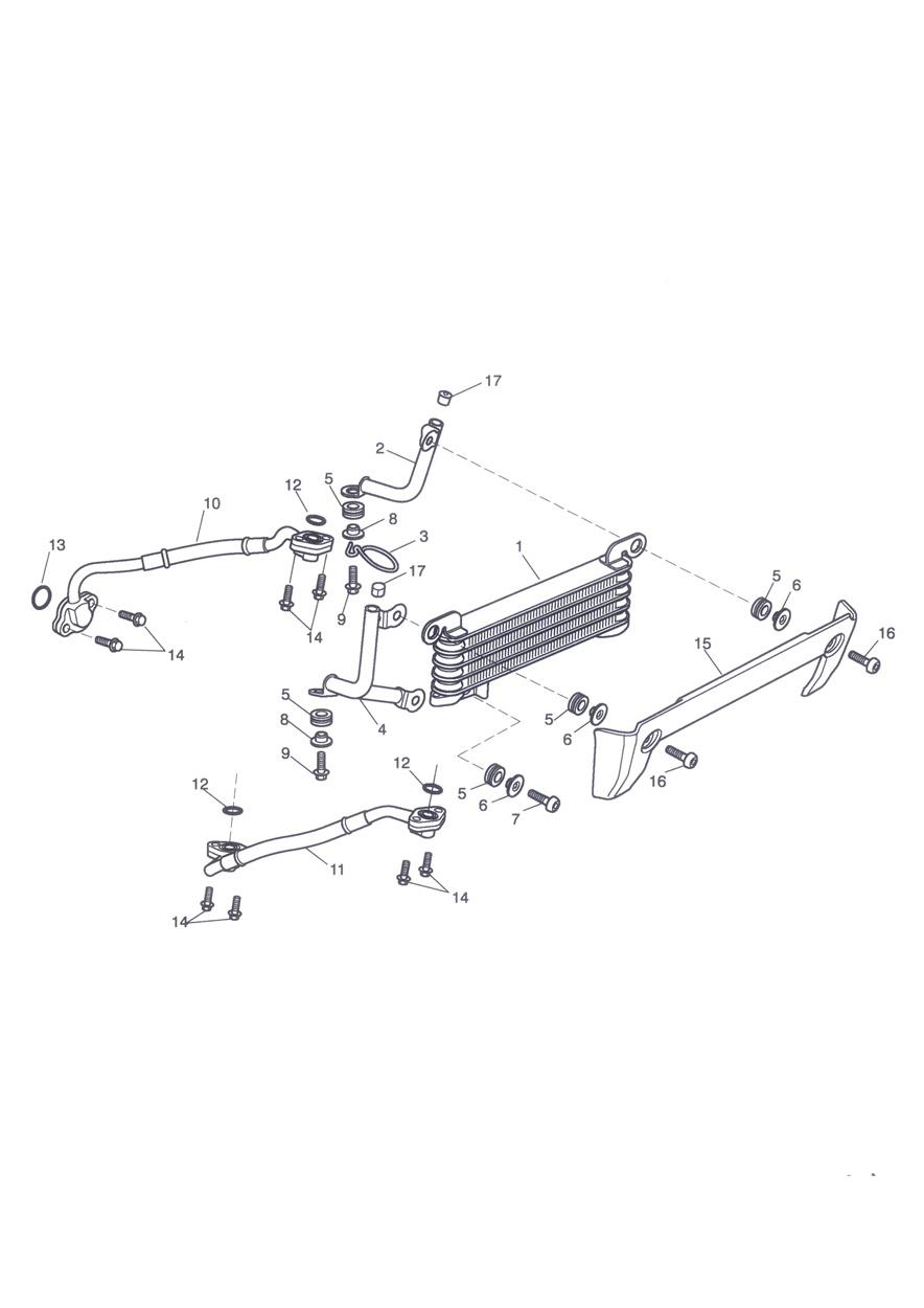 Oil Cooler exploded diagram