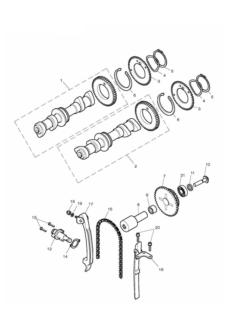 Camshaft & Camshaft Drive exploded diagram