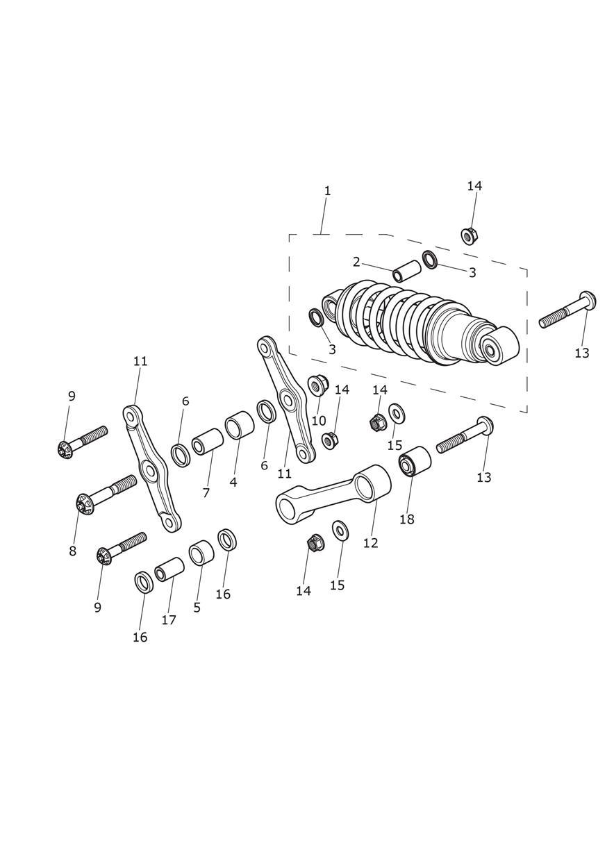 Rear Suspension Unit exploded diagram