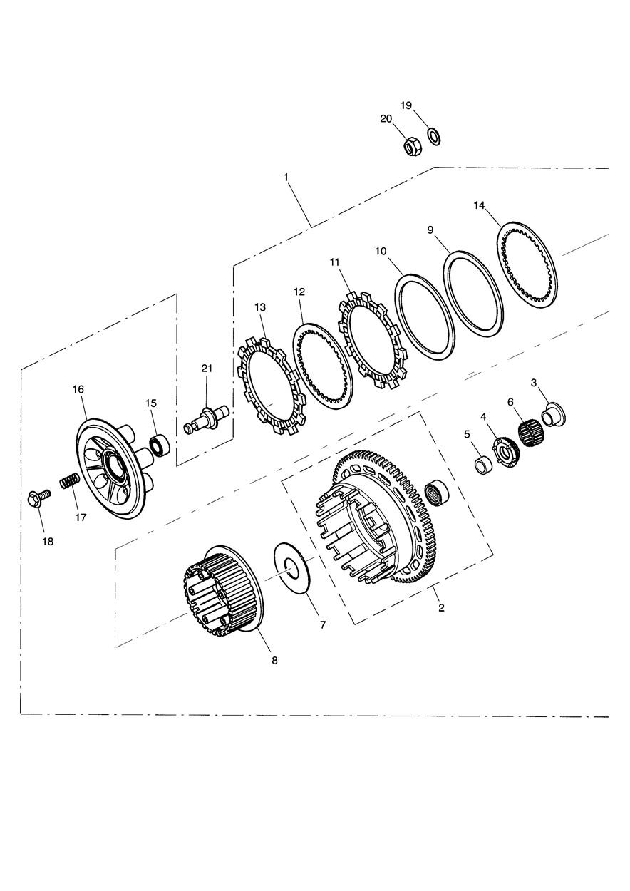 Clutch exploded diagram