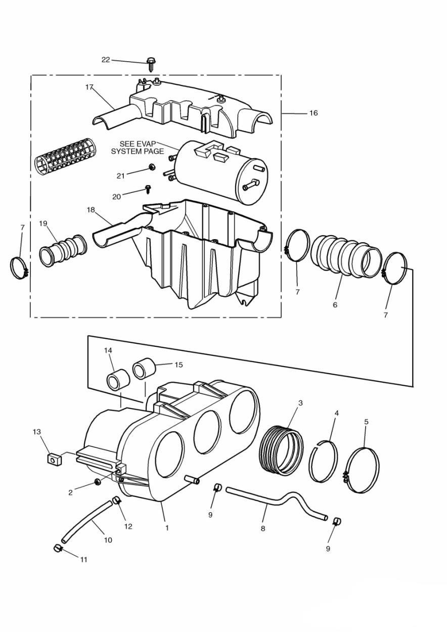 Airbox exploded diagram