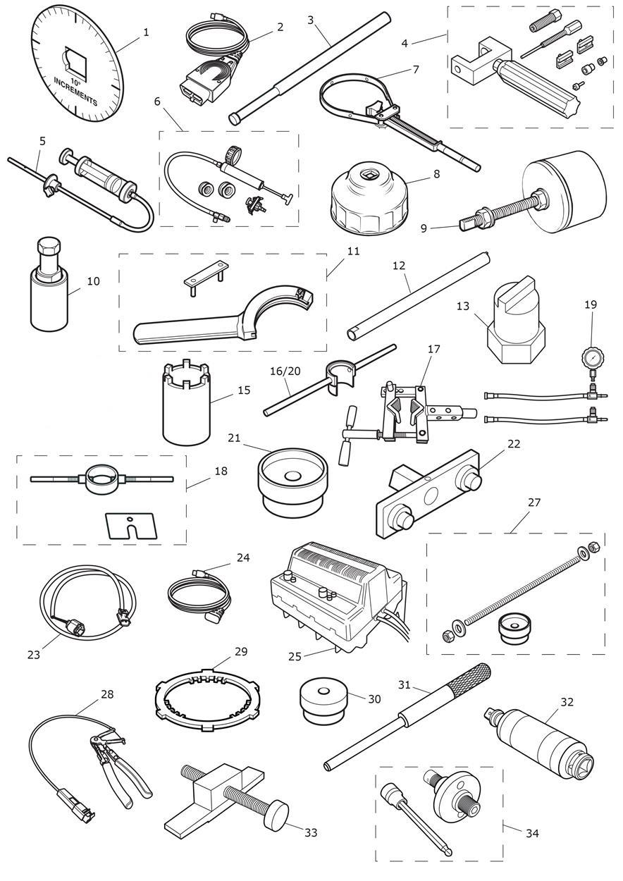 Service Tools exploded diagram