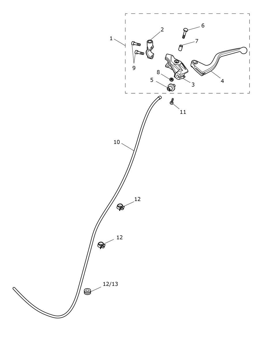 Clutch Controls exploded diagram