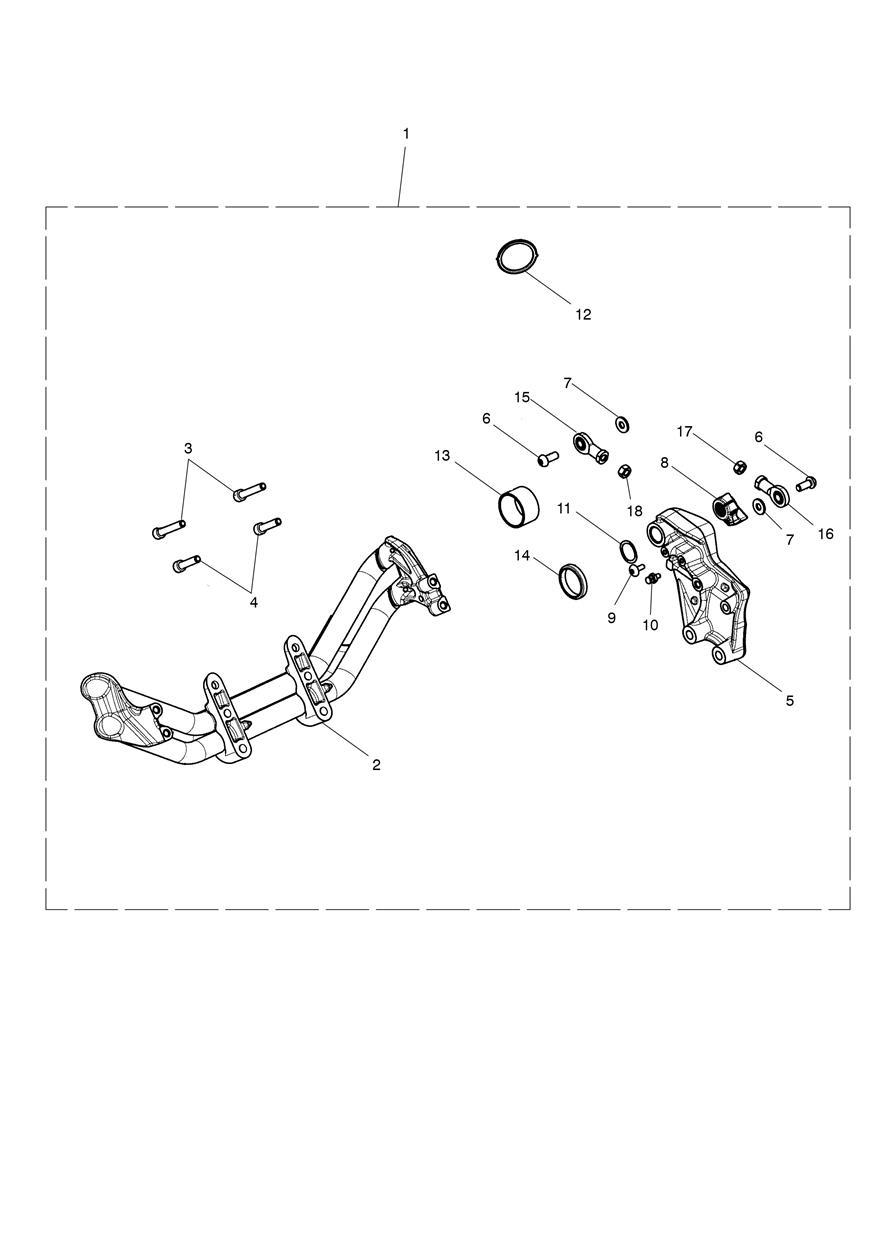 Forward Controls Mount Kit exploded diagram