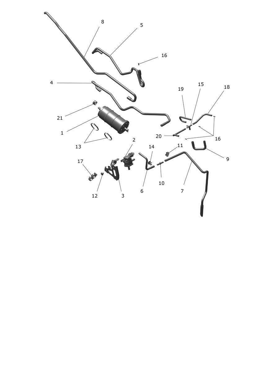 Evap System exploded diagram