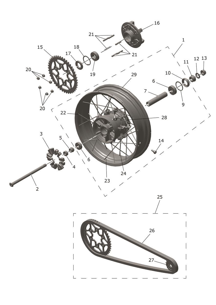 Rear Wheel exploded diagram