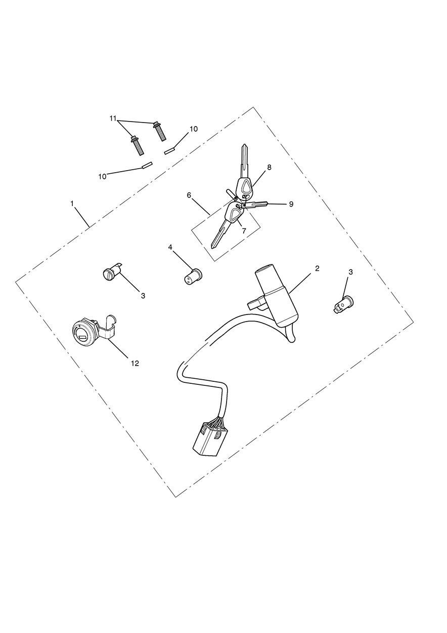 Ignition Switch & Lock Set exploded diagram