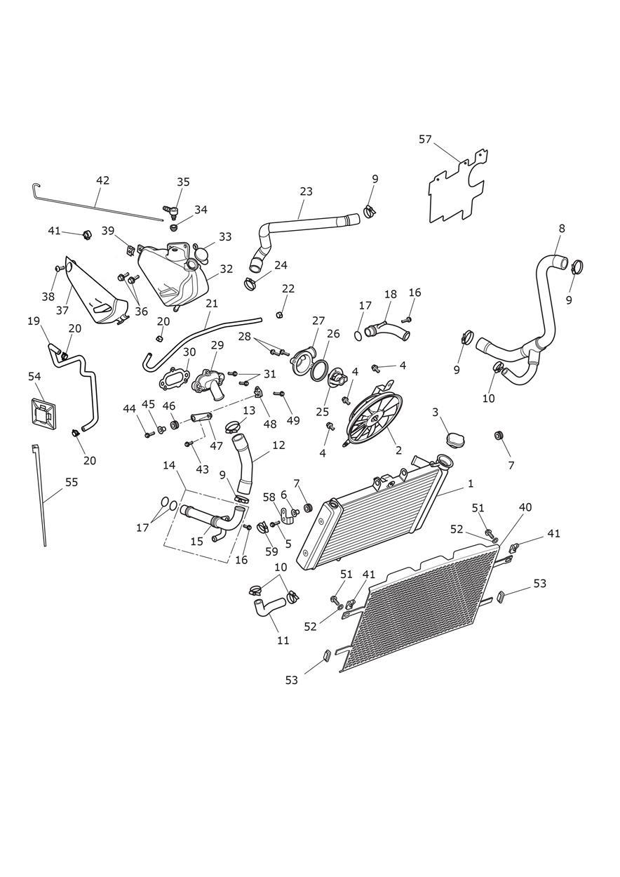 Cooling System exploded diagram