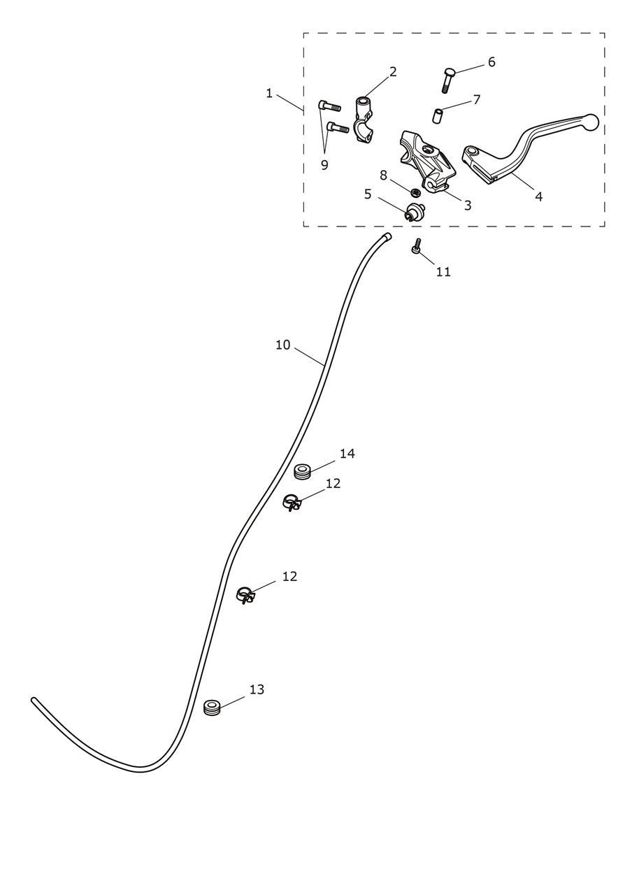 Clutch Controls exploded diagram