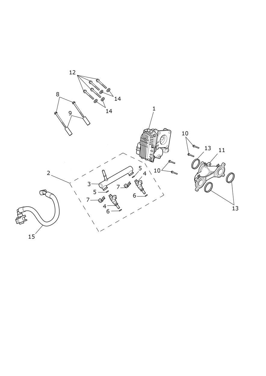 Throttle Bodies exploded diagram