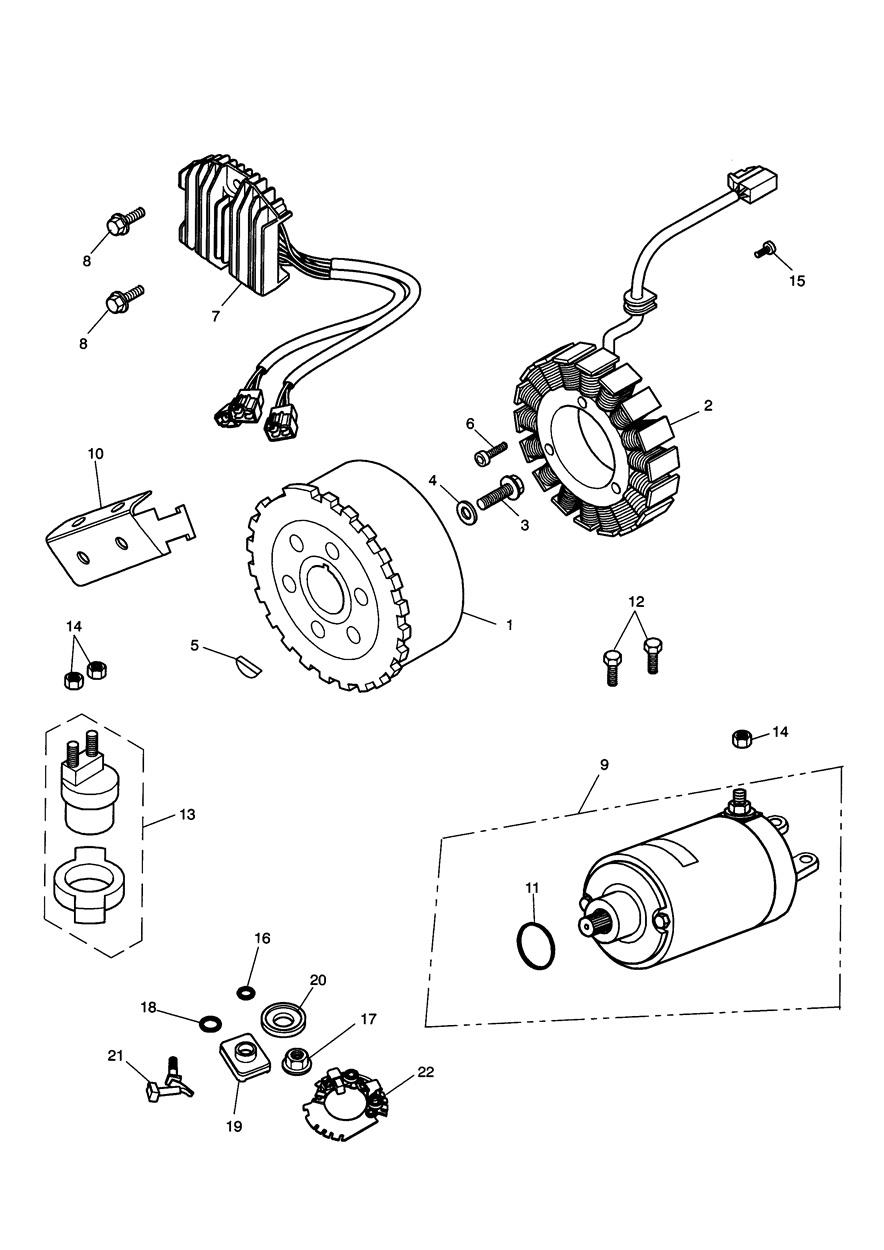 Alternator/Starter exploded diagram