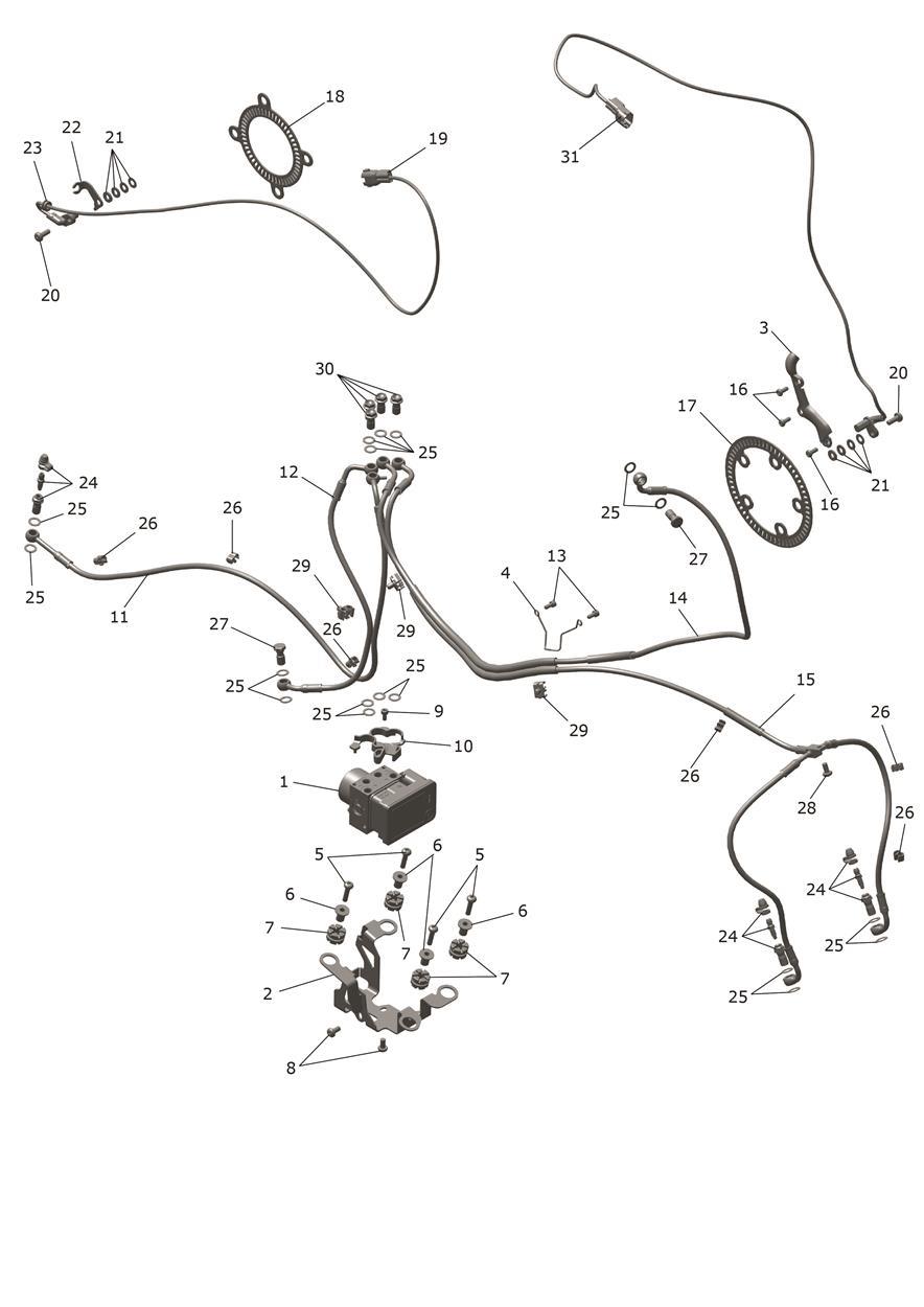 ABS System exploded diagram