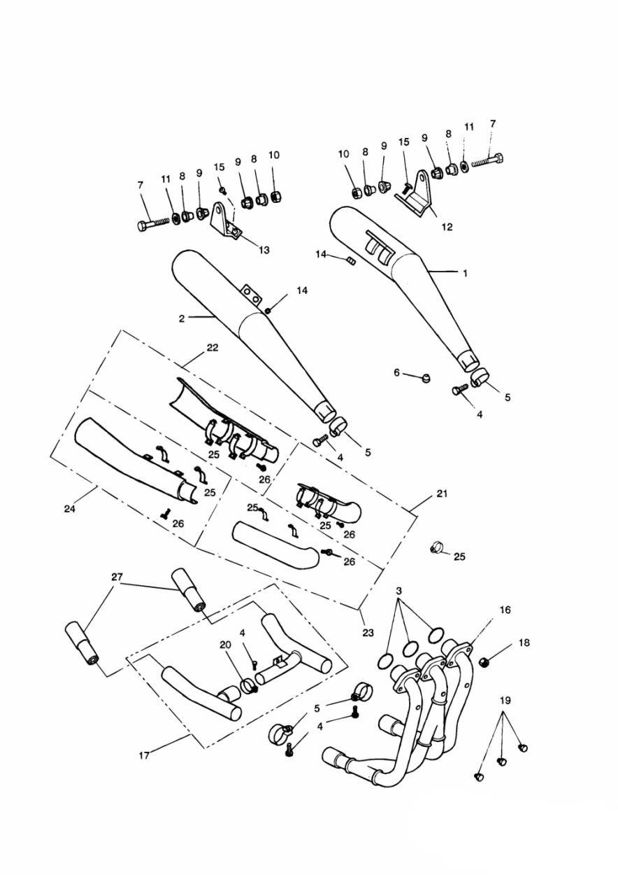 Exhaust System exploded diagram