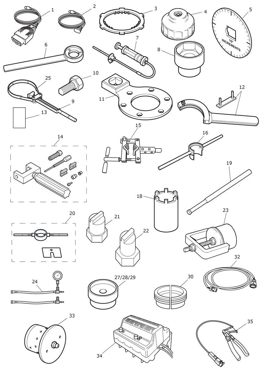 Service Tools exploded diagram