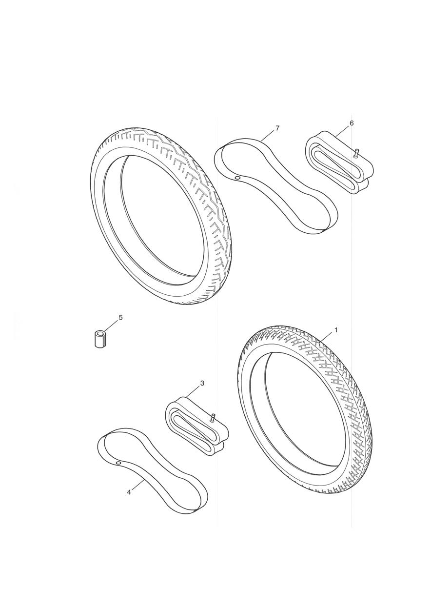 Tyres, Valves & Balance Weights - Bonneville T100 exploded diagram