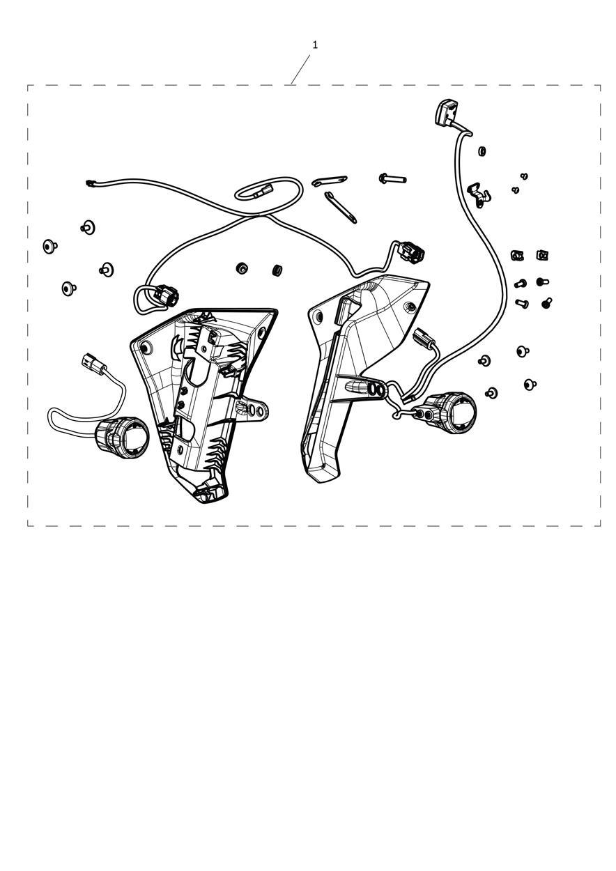 LED Fog Lamp Kit exploded diagram