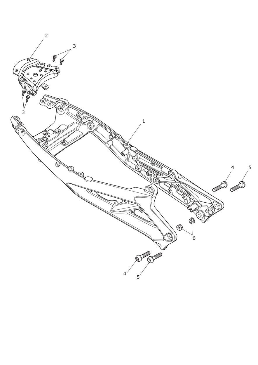 Rear Sub-Frame & Fittings exploded diagram