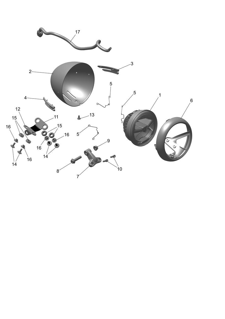 Headlights exploded diagram
