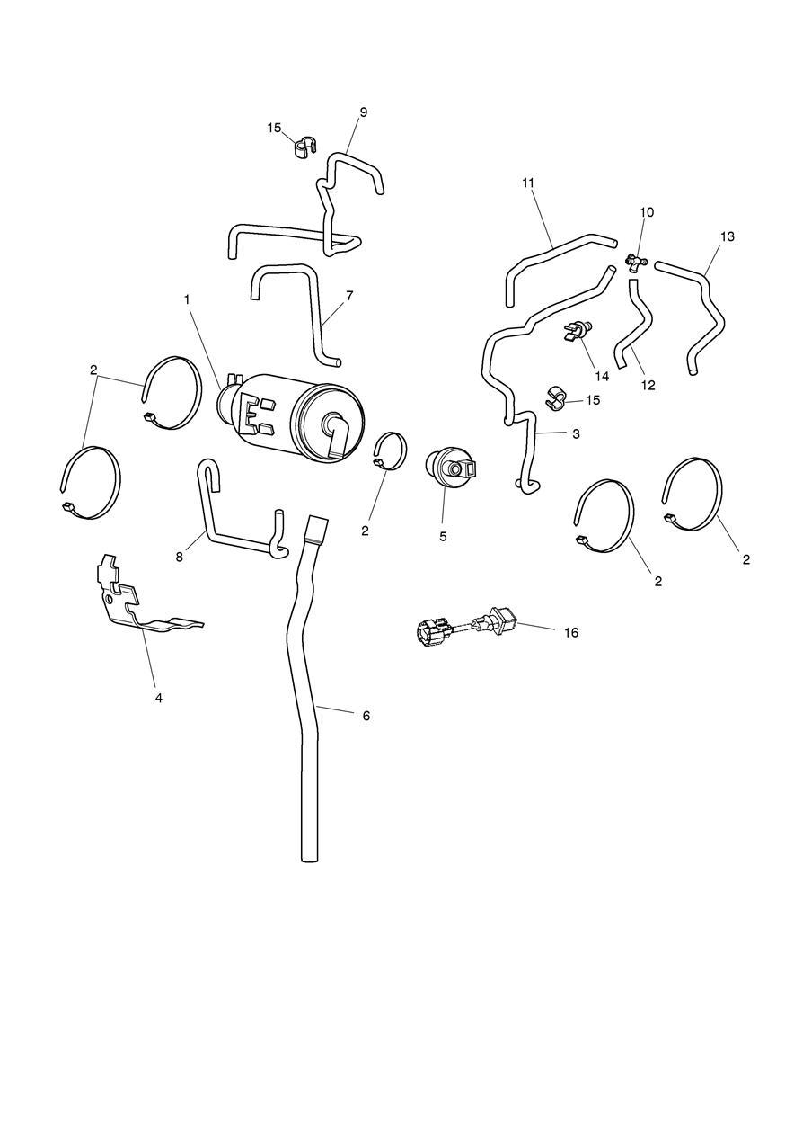 Evaporative Loss Control System, Roadster Hong Kong exploded diagram