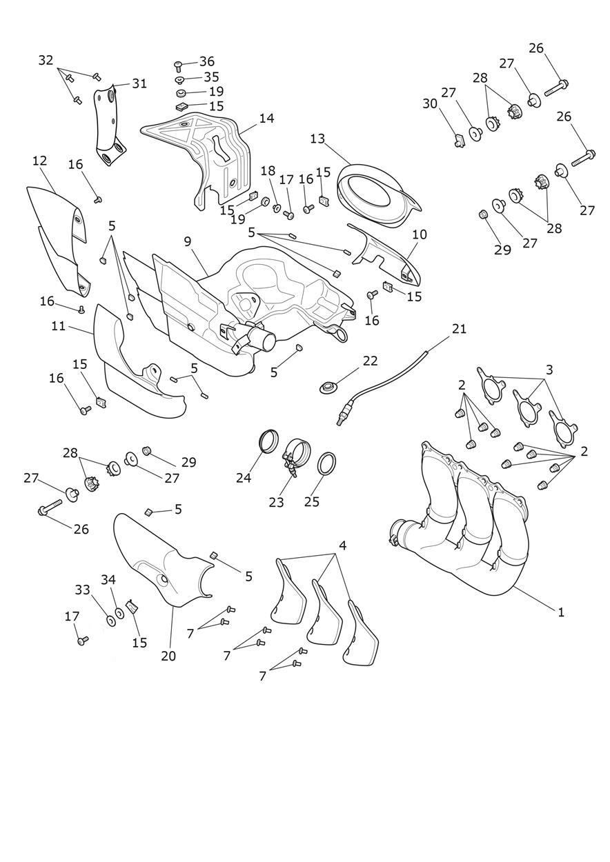Exhaust System exploded diagram